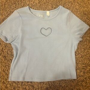 Blue cropped top from PacSun